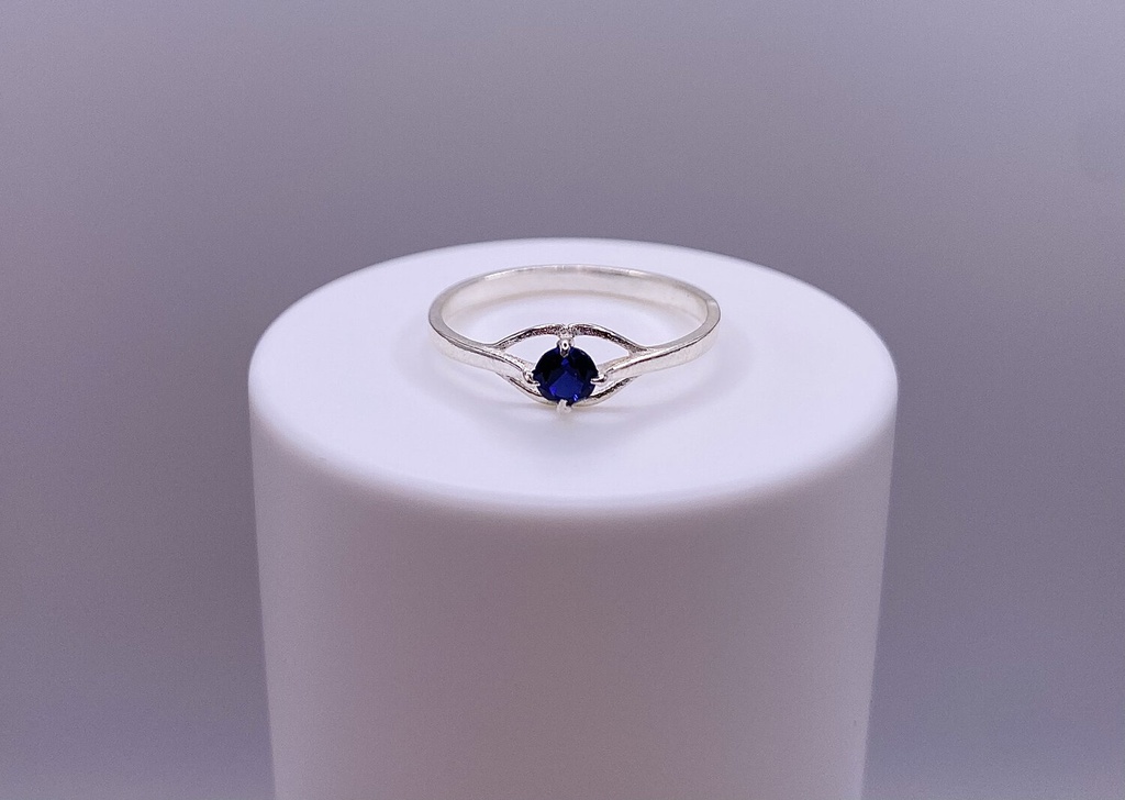 Kék cirkóna köves gyűrű