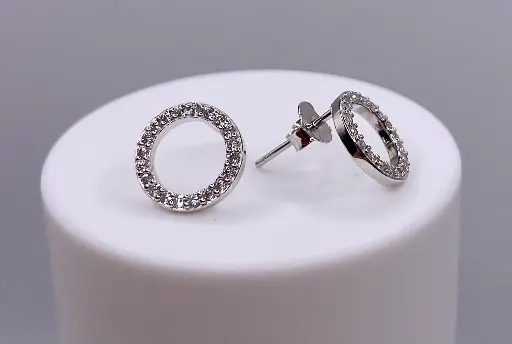 [FuL001] Köralakú cirkónia köves fülbevaló 