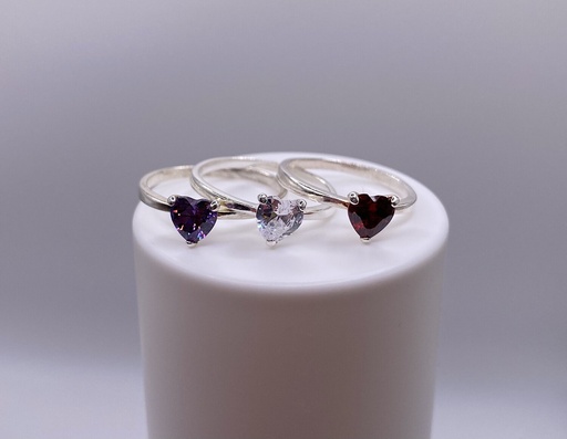 [GyU002F] Szív alakú ezüst gyűrű