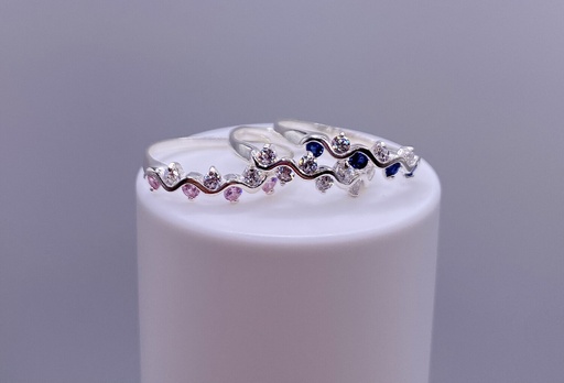 [GyU006F] Hullámos cirkónia gyűrű