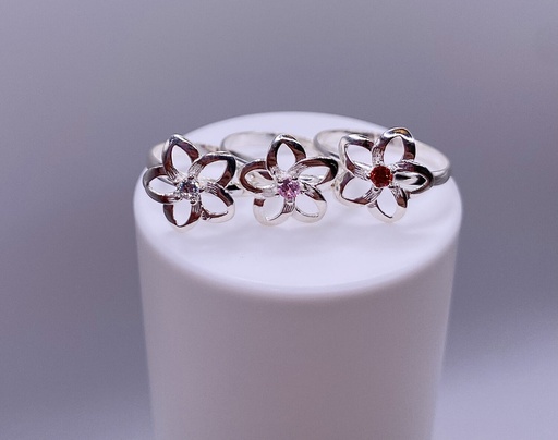 [GyU007R] Virág mintás ezüst gyűrű