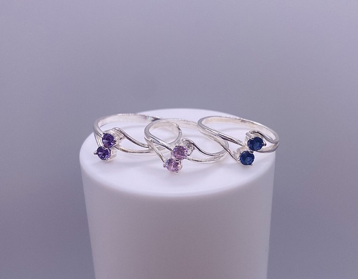 [GyU010R] Dupla cirkónia gyűrű